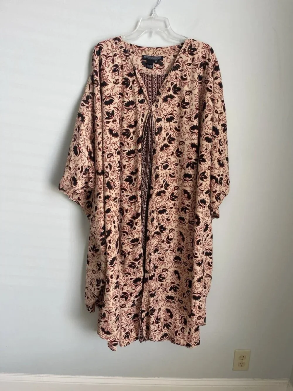 J Peterman Vintage Brown Caftan Kaftan Dress